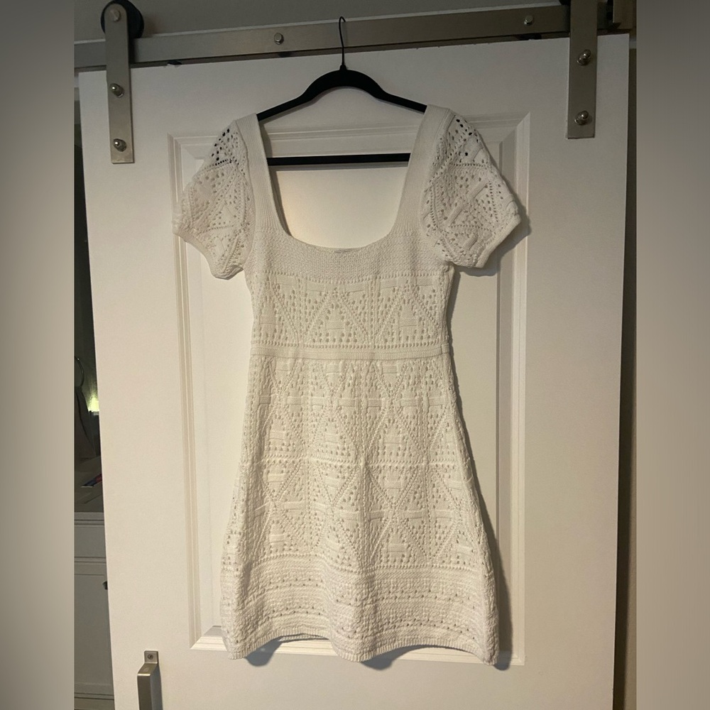 White crochet Zara dress